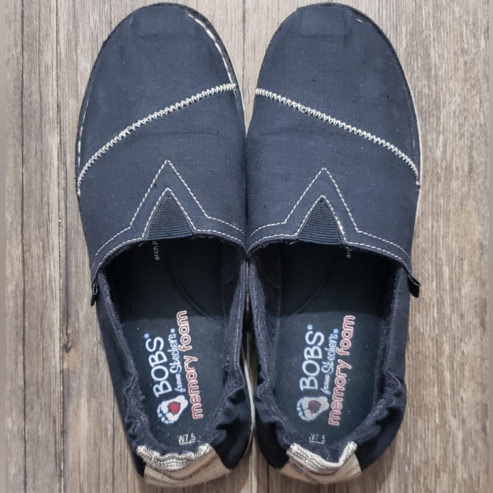 Bobs skechers memory foam slip on shoes size 7.5 women Moccasin Loafers blue